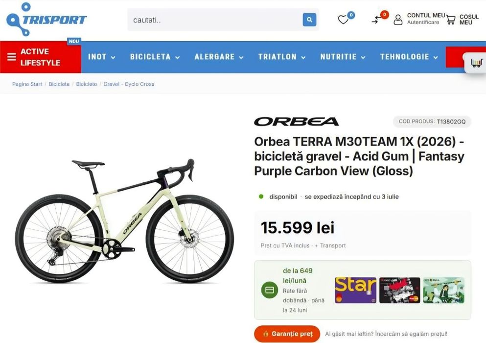 Bicicleta gravel ORBEA Terra M30TEAM 1X (2026) – Nouă