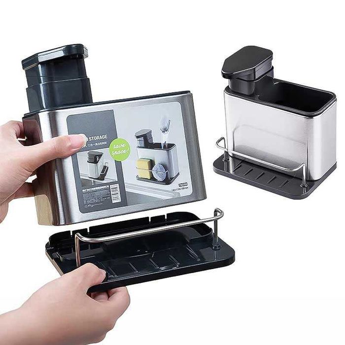 Дозатор за кухненска мивка, Сапунерка, Контейнер, кутия за гъба