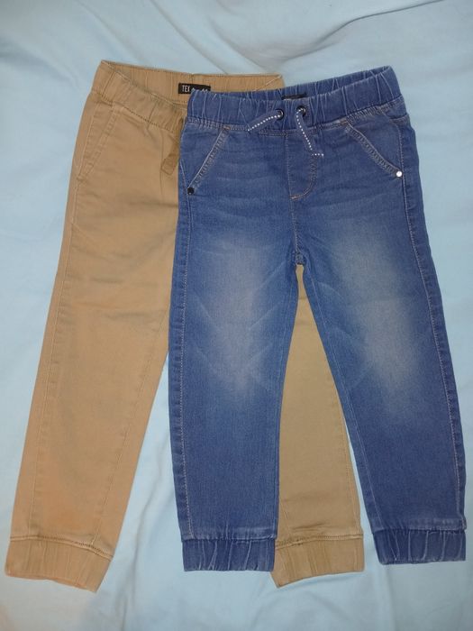 Lot pachet pantaloni jeans jogger TEX, marime 4-5 ani, 4 bucati