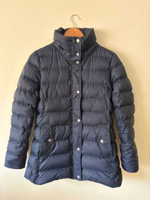 Зимно синьо пухено дамско яке Tommy Hilfiger