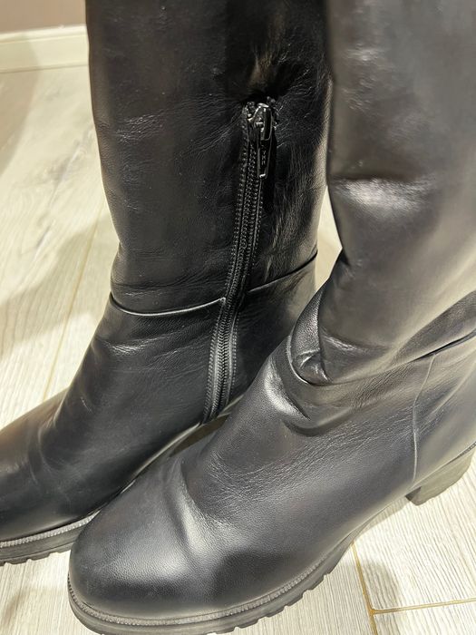 Сапоги кожа, мех 36 размер маломерка