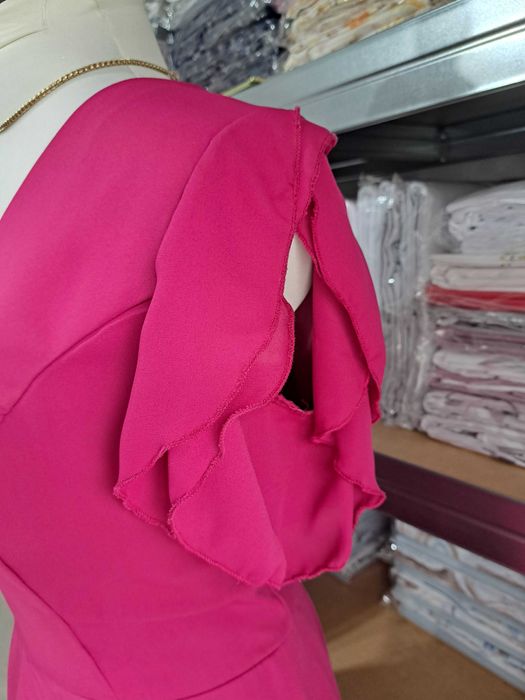 Rochie din voal fucsia