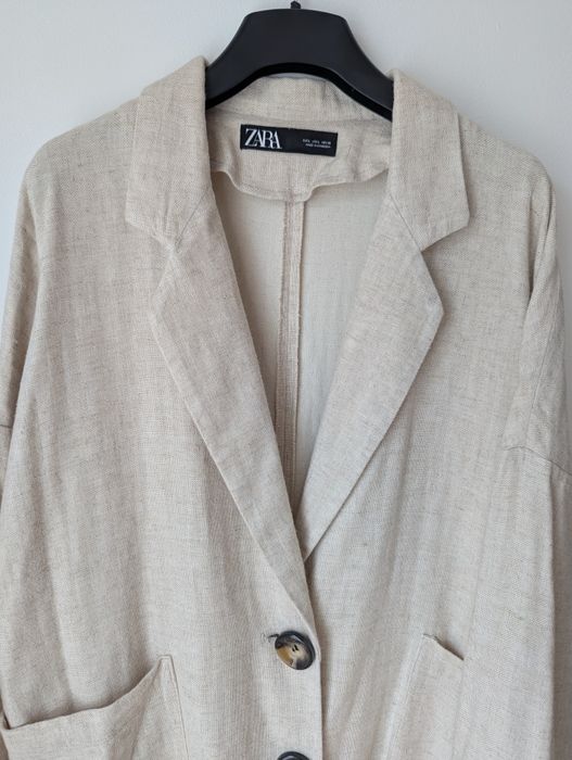 ZARA Sacou Oversized in, bumbac, vâscoză  L