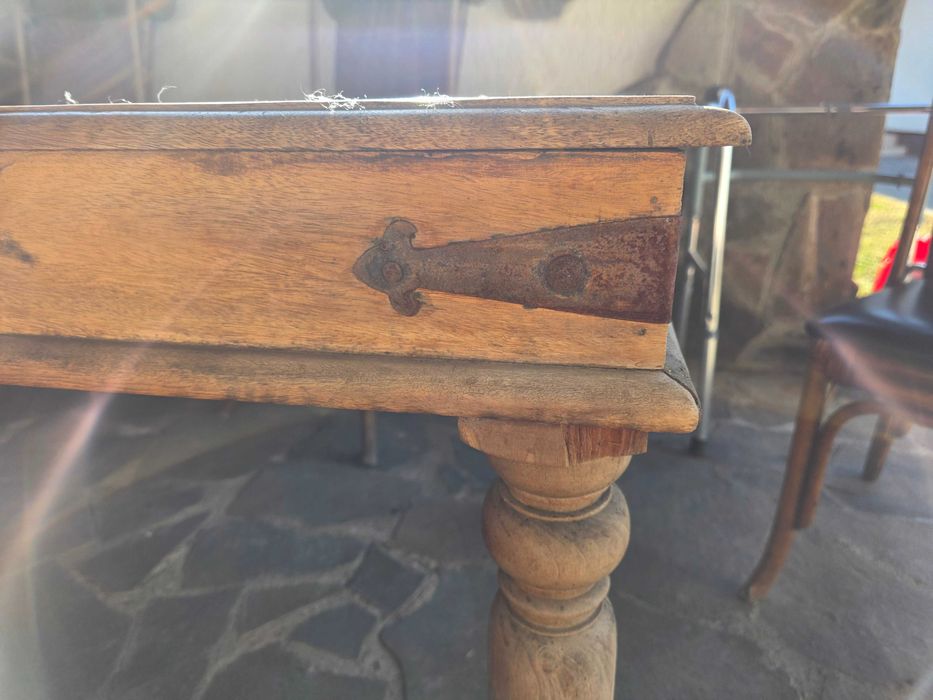 Masă veche din lemn masiv – sec. XIX – stil rustic nordic / Danemarca