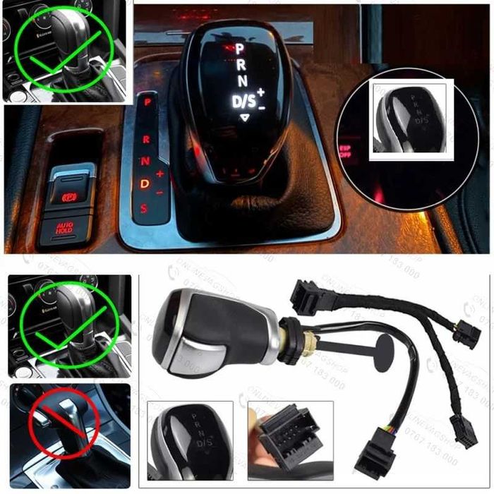 Nuca schimbator DSG Iluminata VW Golf Mk5,Mk6,Passat B8,B7, CC ,Tiguan