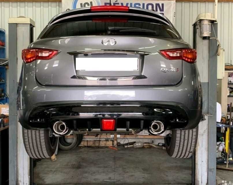 Диффузор на задний бампер Infiniti FX35, FX37, QX70, FX30d