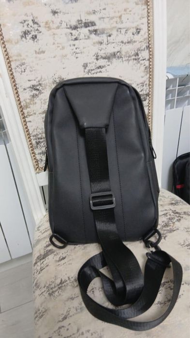 Борсетка кожаная