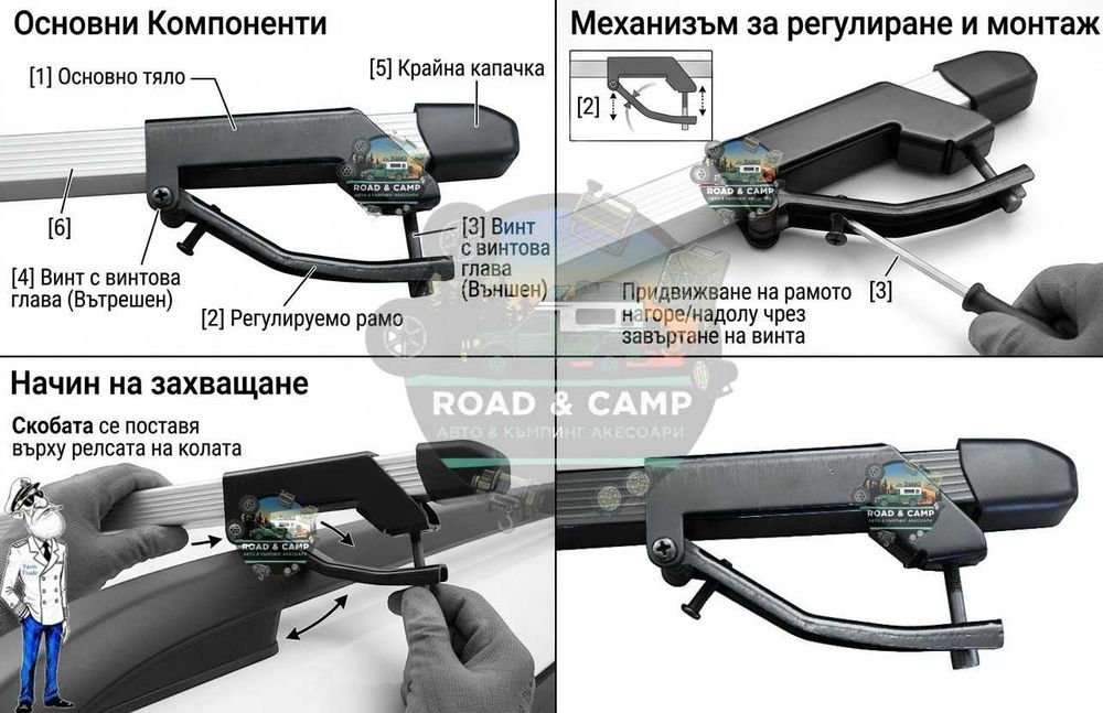 Напречни греди за комби, SUV и джипове в 3 размера, Smart fix технология