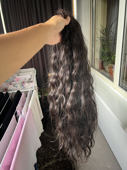 Peruca din par natural saten inchis