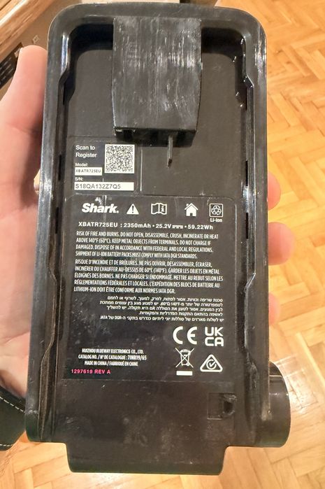 Батерия shark xbatr725eu за акомулаторна прахосмукачка