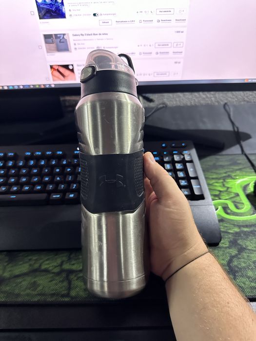 3x sticle de apa metalice pentru sala sau drumetii under armour 2