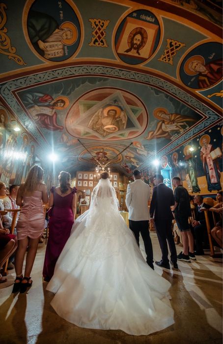 Rochie mireasa corset reglabil xs-l