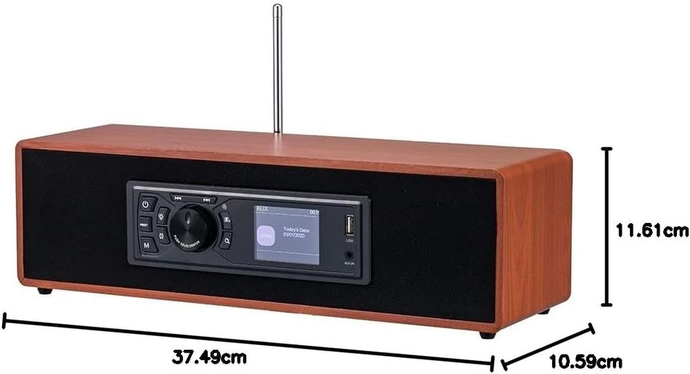 AOVOTO DAB+/FM Радио с Bluetooth, Цветен Дисплей и Дистанционно