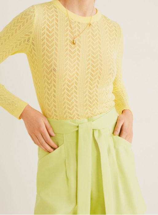 Pantaloni scurti MANGO galben verde neon - marimea 42 (L) - 99 RON