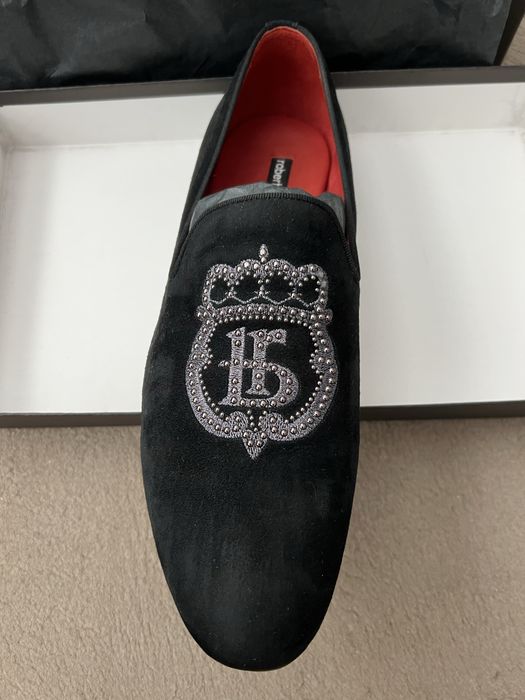 Мъжки официални обувки от велур