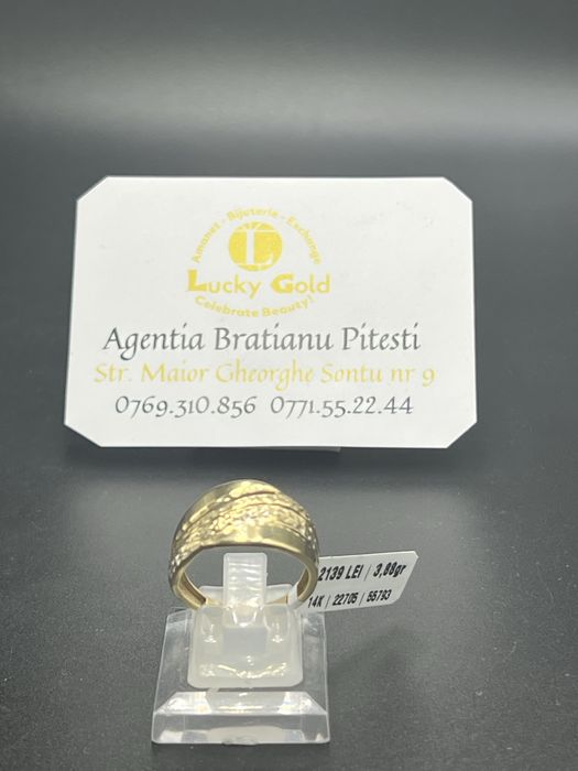 Inel aur 14k 3.88 gr marimea 18 cod 22705