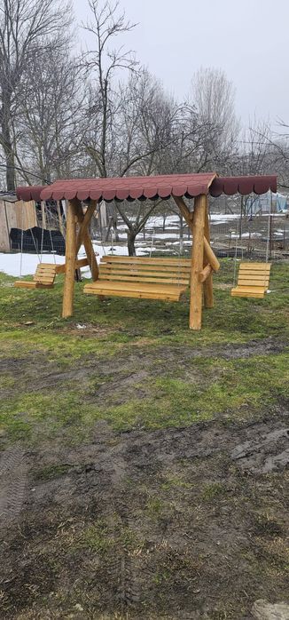 Leagane rustice din lemn masiv