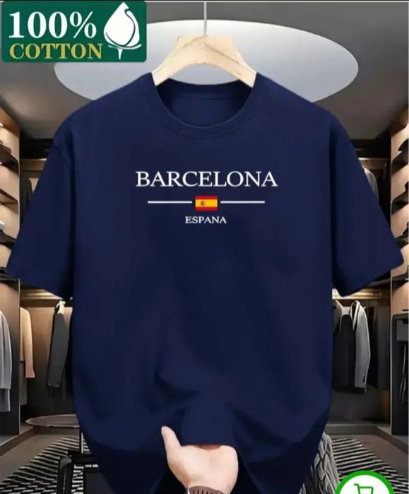 Футболка "BARCELONA", унисекс, премиум класса.