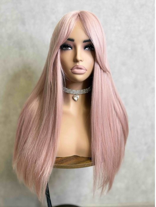 Парик розовый термоволокно