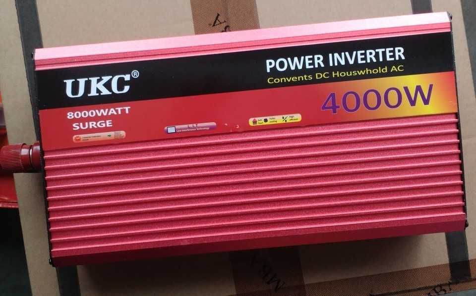 Инвертор преубразовател UKC с лед дисплей за кола 12-220v-2000вата