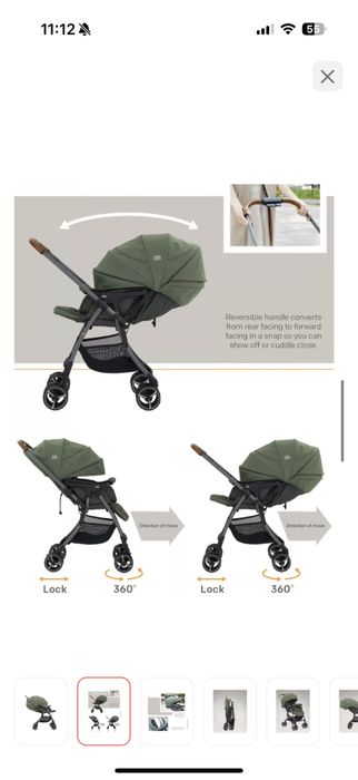 Коляска прогулочная Joie Sma Baggi, хаки