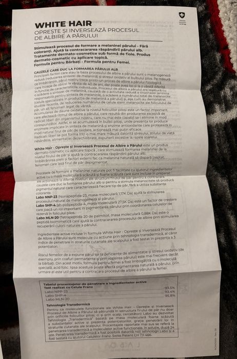 Crescina fiole anti încărunțire