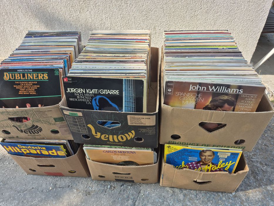 Vând Lot 150 Discuri Vinil colectie muzica usoara mixta straina