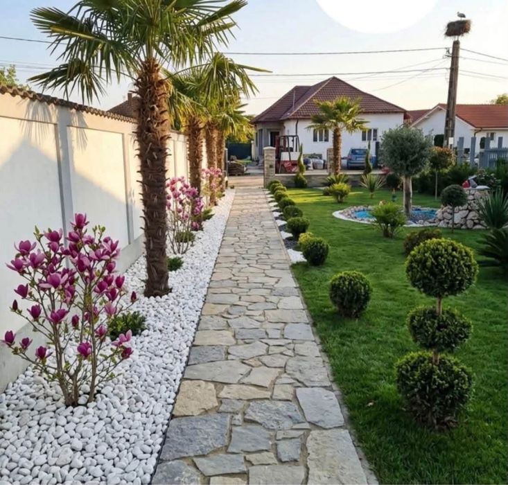 Plante ornamentale,gazon rulou,piatra decorativa,spartura alba,fantazi ratezieje,piatra cubica ,livram si montam in toata tara personal,oferim factura