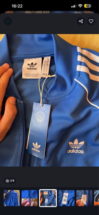hanorac cu fermoar adidas nou cu eticheta si bon fiscal