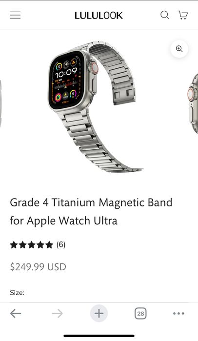 Banda Apple Watch Ultra Titanium