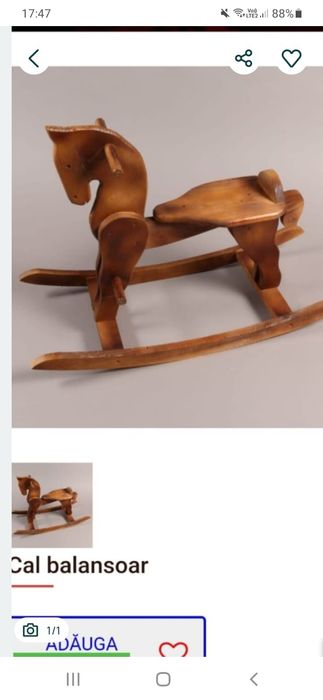 Cal balansoar din lemn