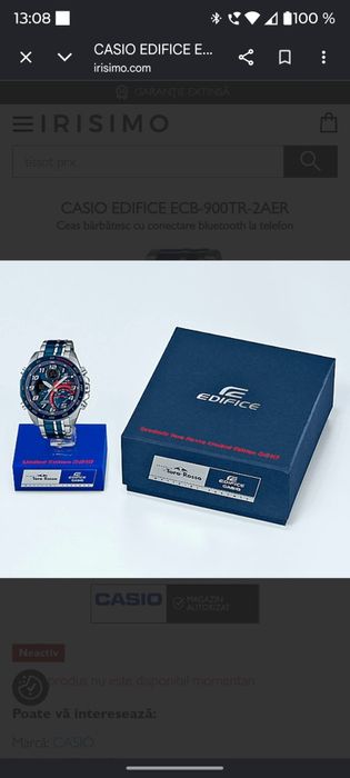 Ceas Casio edifice ECB 900 Toro Rosso