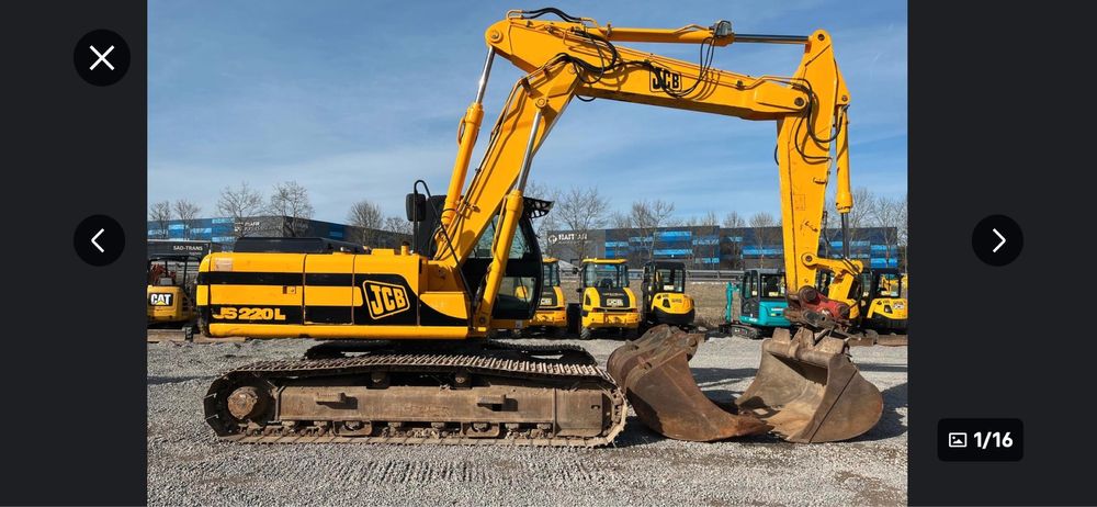 Excavator senile Jcb 220 L motor isuzu impecabil pentru pret sunati!!!