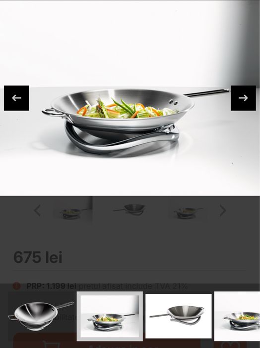 Set Infinite Wok Electrolux & suport plite inductie, nou in cutie