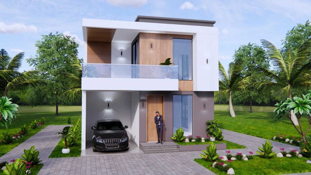 НА ИЗПЛАЩАНЕ - Двуетажна сглобяема къща с 4 спални, 147 кв. м