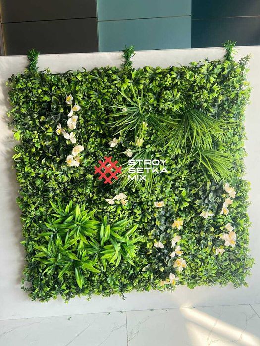 Зелёная декоративная стена - Озеленение кафе / офиса коврик фитостена