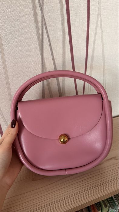 Сумка розовая кожа
