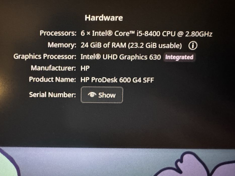 Hp prodesk 600 g4 sff