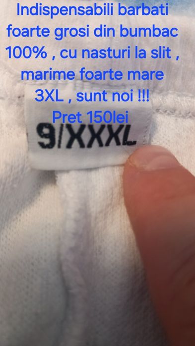 Lenjerie noua  adulti marimi foarte mari