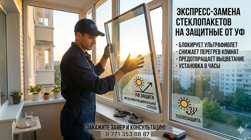 Замена  стёкол .