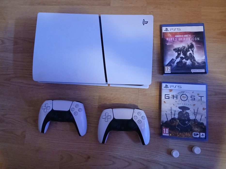 Ps5 slim disc edition+2 controllere + ghost of yotei + armored core