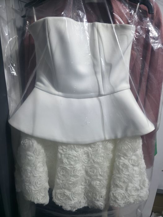 Rochie alba Nissa rochie de ocazie