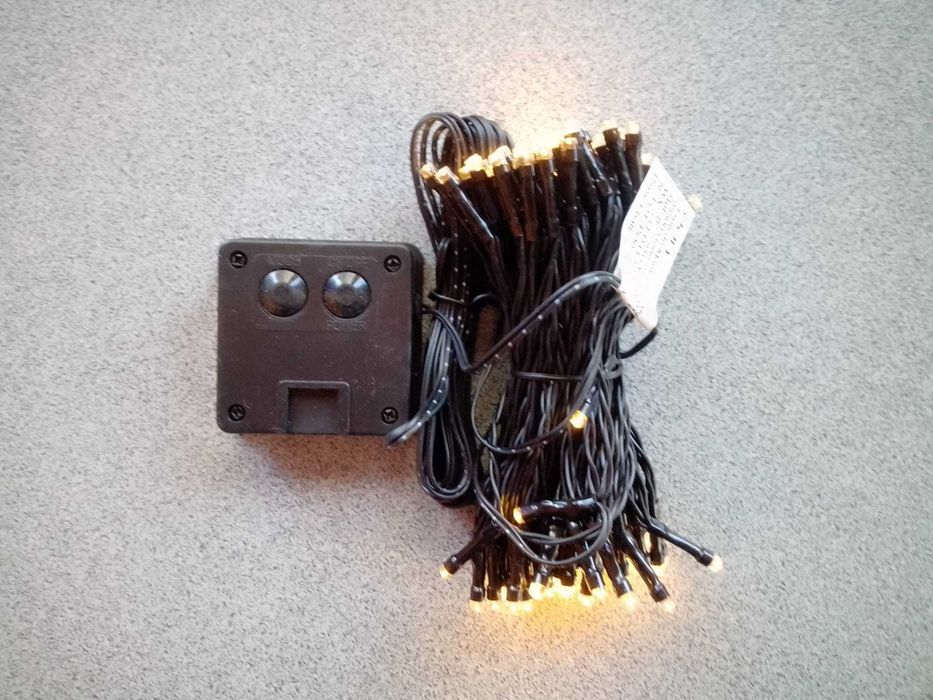 Instalatie solara pentru exterior,100 led-uri, alb cald sau multicolor