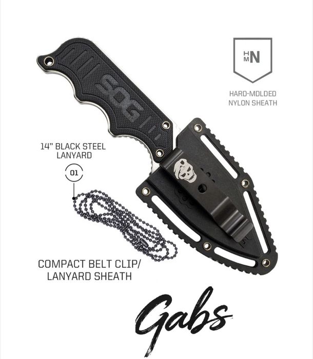 Малък тактически нож SOG Instinct Mini, неръждаема стомана 5CR15MOV, текстурирана G10 дръжка