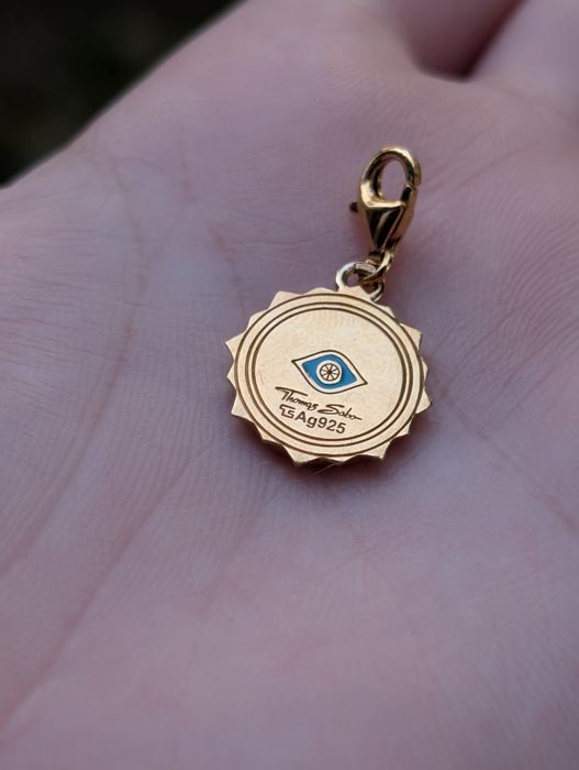 Vechi pandantiv charm Thomas Sabo, Charm Club Lucky - 1663-565-32, din argint de 925, placat cu aur si email