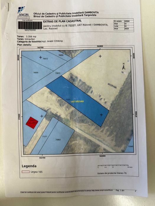 strada 33 m intravilan Parc auto-Hale etc