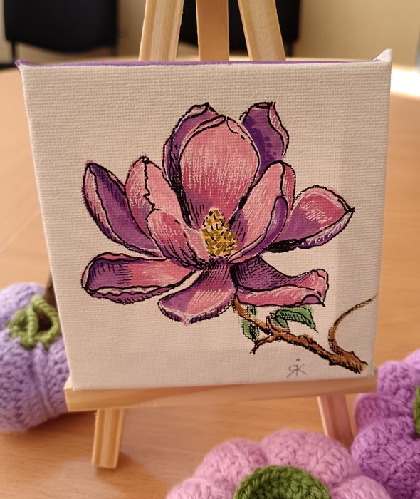 Цветя на малки платна, 10/10 см