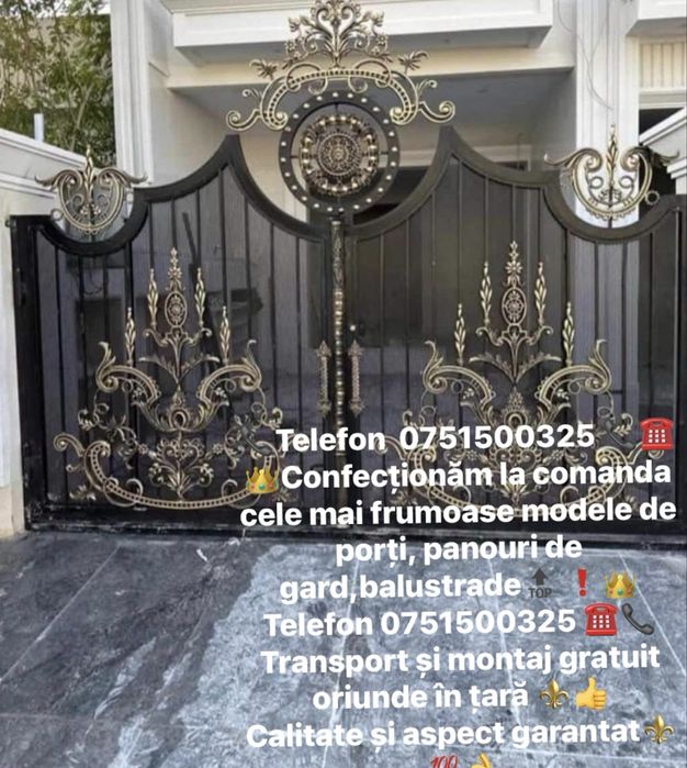 Garduri din Fier Forjat – Calitate Premium cu Montaj și Transport Gratuit!  Cauți un gard care să fie mai mult decât o