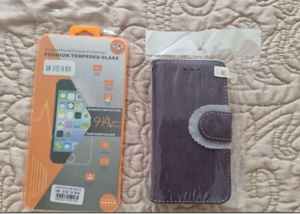 Husa si folie Samsung S4 mini noi