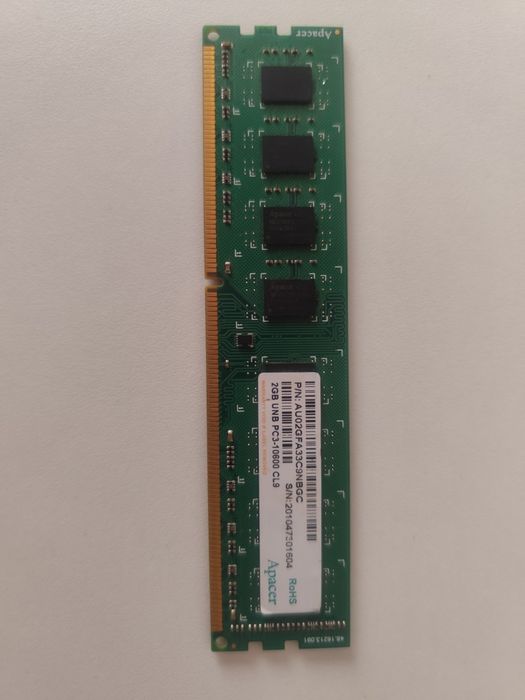 Оперативная память ddr 3 , 2 gb